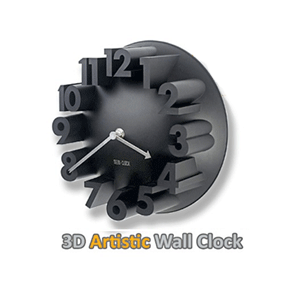 3D Artistic Wall Clock