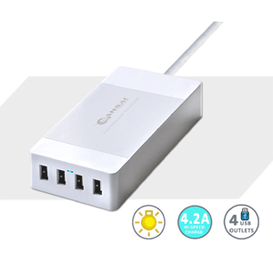 4.2A 4-Ports USB Charging Station