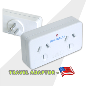 2 Outlet Travel Adaptor- USA